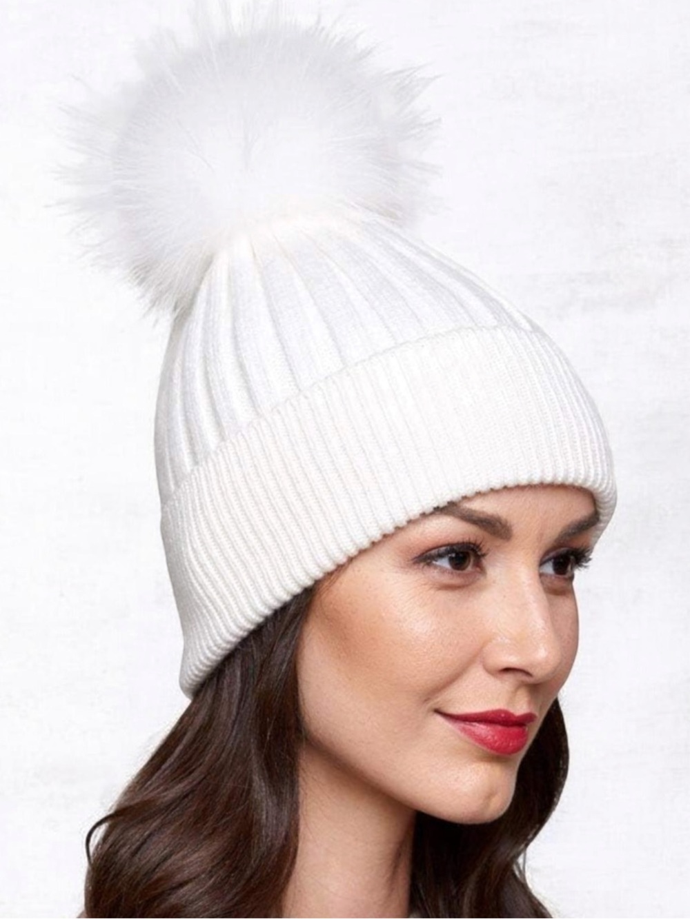 Melin Women's Knit Beanie in Off-White ribbed cut warm trendy